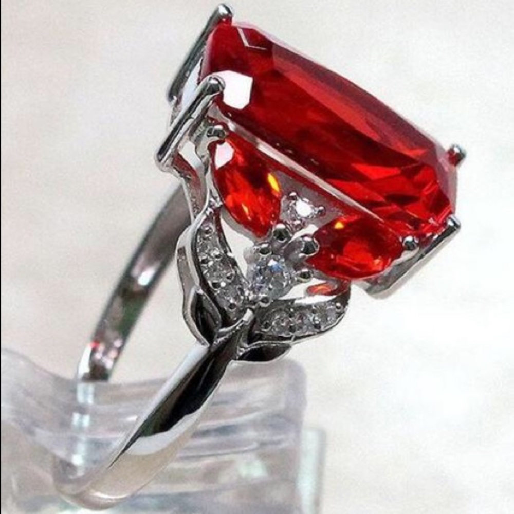 Sterling Silver Ruby Gemstone Ring - image 3